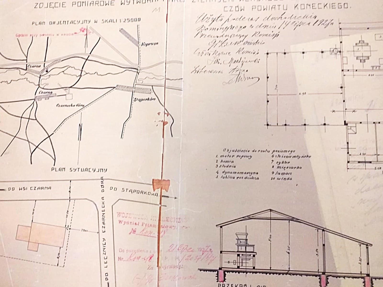 Projekt Wytwórni farb "Polfarb", zbiory Archiwum Państwowe w Kielcach